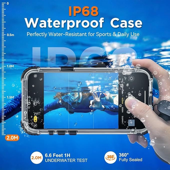 WIFORT for iPhone 15 Pro Waterproof Case, 360 Full Body Sealed Protection Cover - Image 2