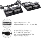 XRIDONSEN 2 in 1 Dash Emergency Strobe Lights Front/Rear Amber Green Windshield - Image 5