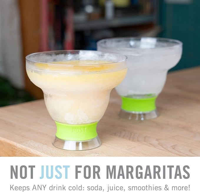 Host FREEZE Stemless Margarita Glasses, Insulated Plastic Cocktail Glasses - Image 5