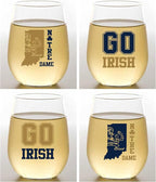 Set of 4 Shatterproof Designer 16 oz Plastic Wine Glasses MADE in the USA by Unknown
