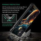 for iPhone 12 Mini Case, Star Cave Hungry Wolf Pattern Graphic Design Girl Boy - Image 4