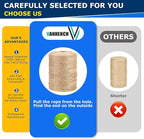 Vanhench 400Feet Natural Jute Twine String, Bulk Hemp Jute Rope Cord Twine - Image 2