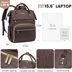 LOVEVOOK Leather Laptop Backpack - Image 4