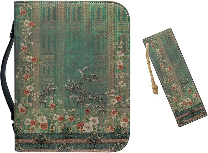Leather Bible Covers for Women Medium Size Bible Case for Grils Bible Bag Tote by Unknown