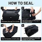MIER Waterproof Duffel Bag Motorcycle Dry Bag Backpack Large Roll-Top Heavy - Image 6