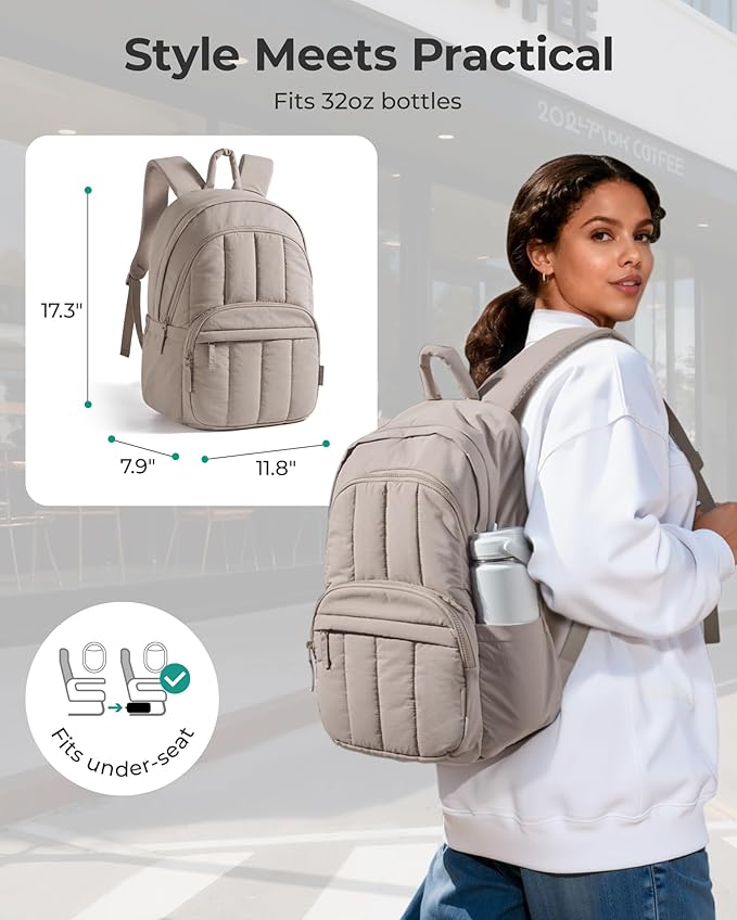 BAGSMART Womens Backpack Small Travel Laptop Backpack - Image 2