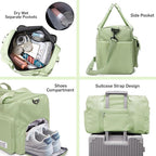 Suruid Travel Duffel Bag with Shoes Compartment Sports Gym Bag with Dry Wet - Image 4