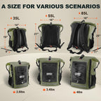 OSAH DRYPAK Waterproof Backpack Dry Bag 35L/55L/85L – Heavy Duty Roll-Top - Image 2
