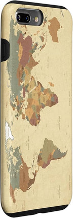 Globe Map Smartphone Cell Cover Gift World Map Pattern Phone Case - Image 3