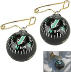 2 Survival Navigation Ball Pin On Compass Liquid Filled Camping Hiking Military - Image 7