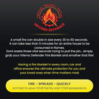 Emergency Fire Blanket For Home And Kitchen, Safe Touch Silicone Coated - Image 4