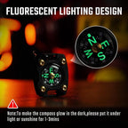 MecArmy Mini Titanium/Brass Compass, Waterproof IPX5 Pocket Compass - Image 2