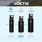 COKTIK 32oz Sports Water Bottle, Stainless Steel Water Bottle - Image 2