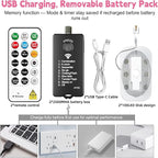 HXWEIYE Rechargeable Fairy Lights - Image 6