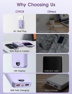 Portable Charger, 10000mAh PD20W USB C Fast Charging Power Bank - Image 3