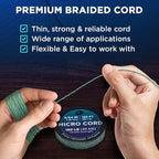 TECEUM Micro Paracord – 1.18 mm X 125 ft – Micro Utility Cord – Thin Braided - Image 3