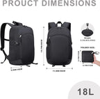 Lightweight Hiking Backpack 18L Packable Foldable Small Daypack Collapsible - Image 7