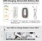 HXWEIYE Rechargeable Fairy Lights Battery Operated, DIY Timer & 8 Modes - Image 6
