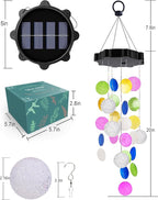 Toodour Solar Wind Chimes for Outside, Hanging Pastel Lights - Image 7