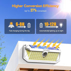 TECKNET 416 LED Solar Powered Outdoor Lights, 270° Angle & 3 Lighting Modes - Image 2
