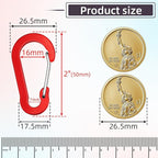 10pcs Aluminum Small Carabiner Clip, 2 Inch Carabiner Keychain Clasp Spring D - Image 2