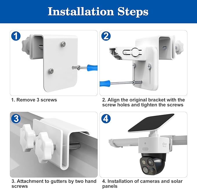 Gutter Mount Bracket for Eufy Security SoloCam S340/E30/E42 and 4G LTE Cam S33 - Image 3
