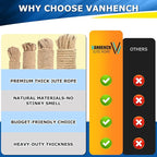 Vanhench Jute String Rope 10mm X100 Feet, Heavy Duty and Thick Twine Rope - Image 2