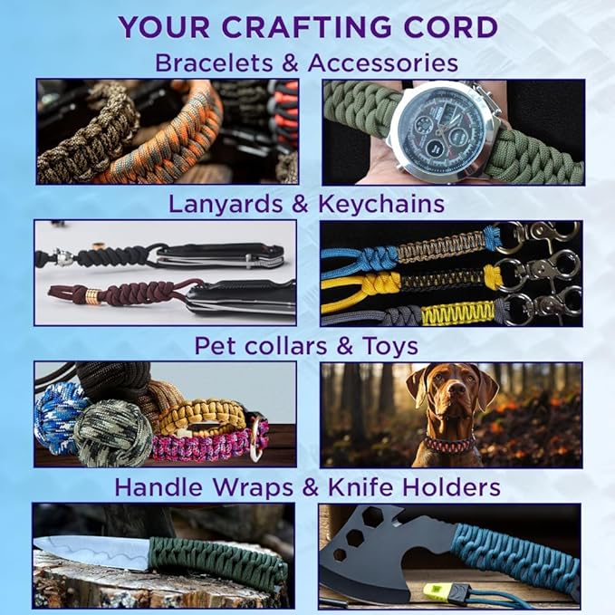 TECEUM Reflective Paracord Rope 1000 – 1000ft/200ft/100ft/50ft – 40+ Colors – - Image 5