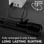 Rechargeable Flashlights 90, 000 High Lumen, 2 Pack Super Bright LED Flashlight - Image 3