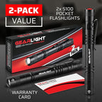 GearLight S100 LED Pocket Pen Light- 2 Small, Compact Flashlights - Image 7