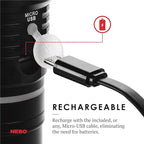 NEBO SLYDE KING Flashlight | High Lumens, Rechargeable COB Work Light & LED - Image 2