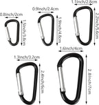 SWATOM Aluminum Carabiner Clip Snap Hook Keyring 1.5/1.9/2.2/2.4/2.8 Inch - Image 2