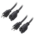Cable Matters 2-Pack 16 AWG Heavy Duty 13A Power Extension Cord - 10ft by CableMatters