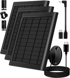 8W Solar Panel for Ring Camera, Spotlight Cam Battery, Includes Barrel Plug to by PUUQII
