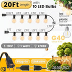 Outdoor String Lights 20FT - Image 3