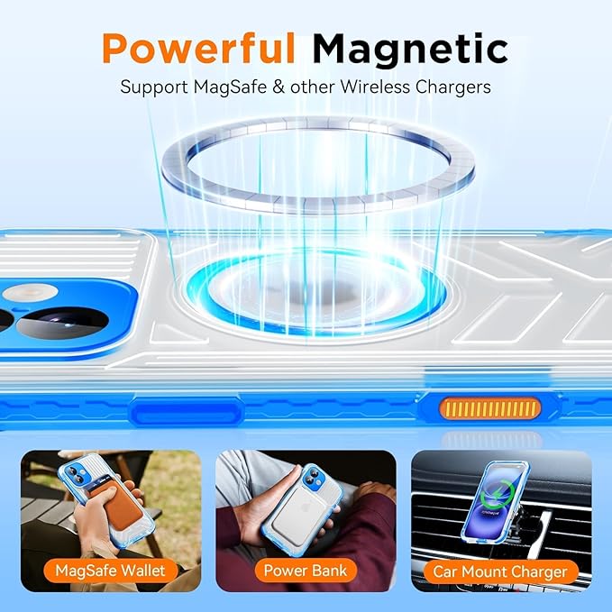 WIFORT for iPhone 16 Waterproof Case, Fit for Magsafe Full Body Magnetic - Image 4