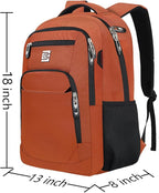 Volher Laptop Backpack, Business Travel Anti Theft Slim Durable Laptops Backpack - Image 3