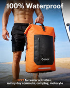 Gonex Ultralight Waterproof TPU Backpack, 55L Roll Top Dry Bag - Image 2
