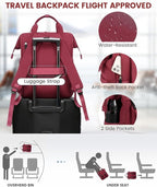 LOVEVOOK Laptop Backpack for Women Work Travel Backpack College Backpack - Image 6