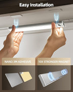 6Pack 7.8inch Under Cabinet Lighting, Rechargeable Motion Sensor Light Wireless - Image 7