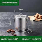 Stainless steel cylindrical seasoning filter, Mesh Design Tea Ball Strainer - Image 2
