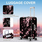 ANNA QUEEN Cherry Blossom Luggage Cover, Elegant Pink Sakura Design Suitcase - Image 3