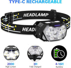 Lsnisni 9 LED Headlamp Rechargeable, 2000 Lumen Super Bright 10 Modes Motion - Image 5