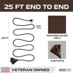 Iron Forge Cable 25ft Brown Outdoor Extension Cord - Image 8