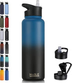 HASLE OUTFITTERS 40oz Stainless Steel Water Bottle, Vacuum Insulated Double by HASLEOUTFITTERS