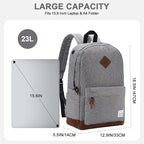 Backpack for Men Women, VASCHY Classic Water-resistant Lightweight Travel - Image 2