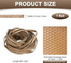 M METERXITY 1-Pack Wicker Repair Kit, 8mm x 66ft/20m Plastic Flat Rattan - Image 3