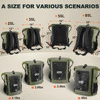 OSAH DRYPAK Waterproof Backpack Dry Bag 25L/35L/55L/85L – Heavy Duty Roll-Top - Image 2
