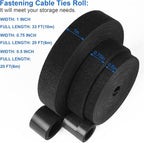 OneLeaf Hook and Loop Roll Reusable Fastening Cable Ties, Free Cutting - Image 4