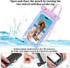 Up to 8.3" 2 Pack Iridescence Universal Waterproof Phone Pouch, Large Phone - Image 3
